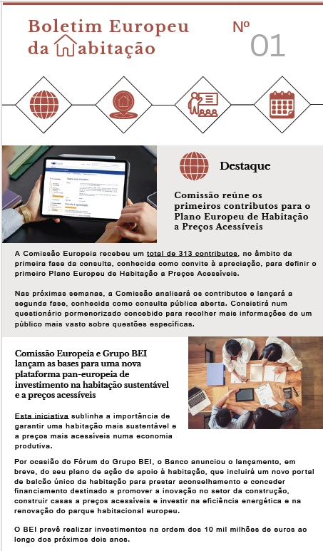 Boletim Europeu da Habitação nº 01