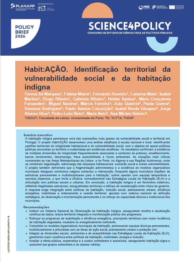 Habit:AÇÃO. Identificação territorial da vulnerabilidade social e da habitação indigna